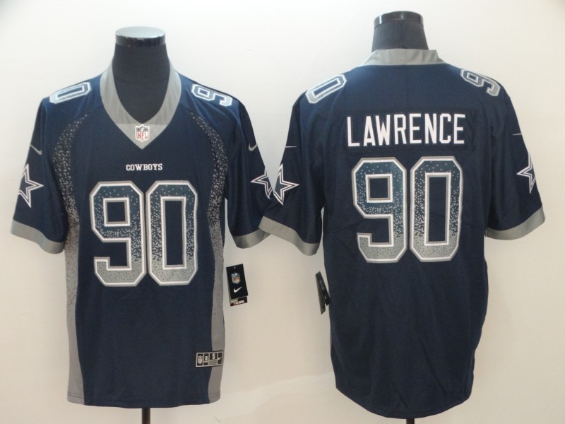 Men's Dallas Cowboys DeMarcus Lawrence #90 Navy Jersey